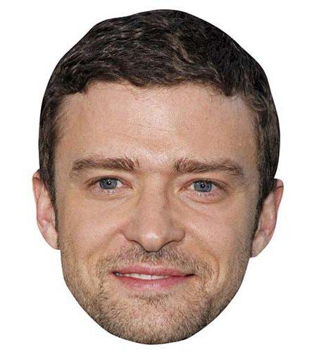 Justin Timberlake Maske aus Karton