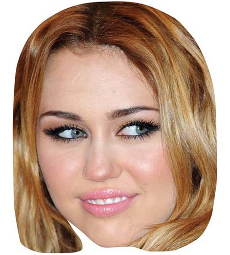 Miley Cyrus Maske aus Karton