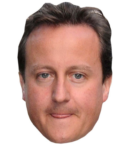 David Cameron Maske aus Karton