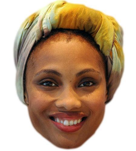 Imany Celebrity Maske aus Karton