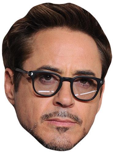 Robert Downey Junior (Clear Glasses) Celebrity Maske aus Karton
