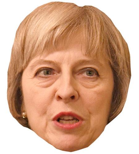 Theresa May Celebrity Maske aus Karton