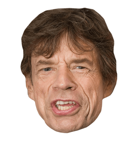 Mick Jagger Maske aus Karton
