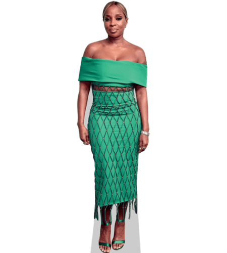 Mary J. Blige (Green Dress) Pappaufsteller