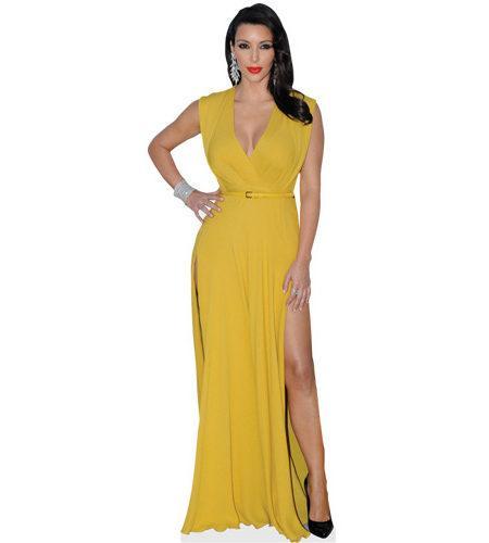 Kim Kardashian Yellow Gown Pappaufsteller