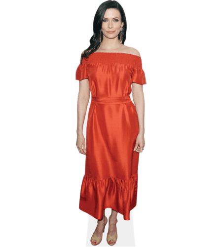 Bitsie Tulloch (Red Dress) Pappaufsteller