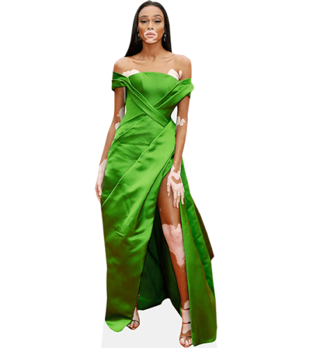 Winnie Harlow (Green Dress)
