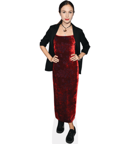 Dominique Provost-Chalkley (Red Dress) Pappaufsteller