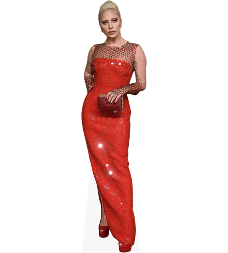 Stefani Germanotta (Red Dress) Pappaufsteller
