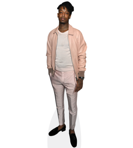 21 Savage Pink Jacket Pappaufsteller Celebrity Cutouts