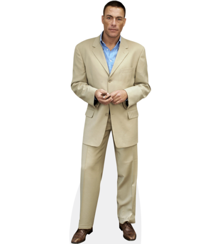 Jean-Claude Van Damme (Beige Suit) Pappaufsteller