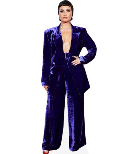 Demi Lovato (Purple Outfit) Pappaufsteller