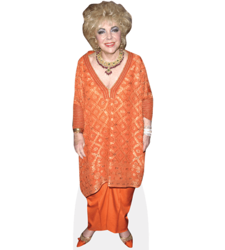 Elizabeth Taylor (Orange Outfit) Pappaufsteller