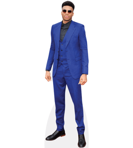 Giannis Antetokounmpo (Blue Suit) Pappaufsteller