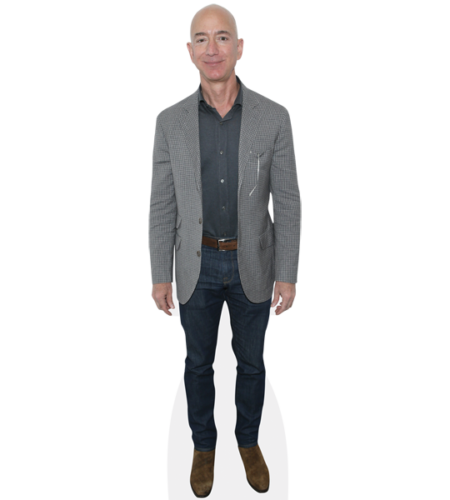 Jeff Bezos (Grey Blazer) Pappaufsteller