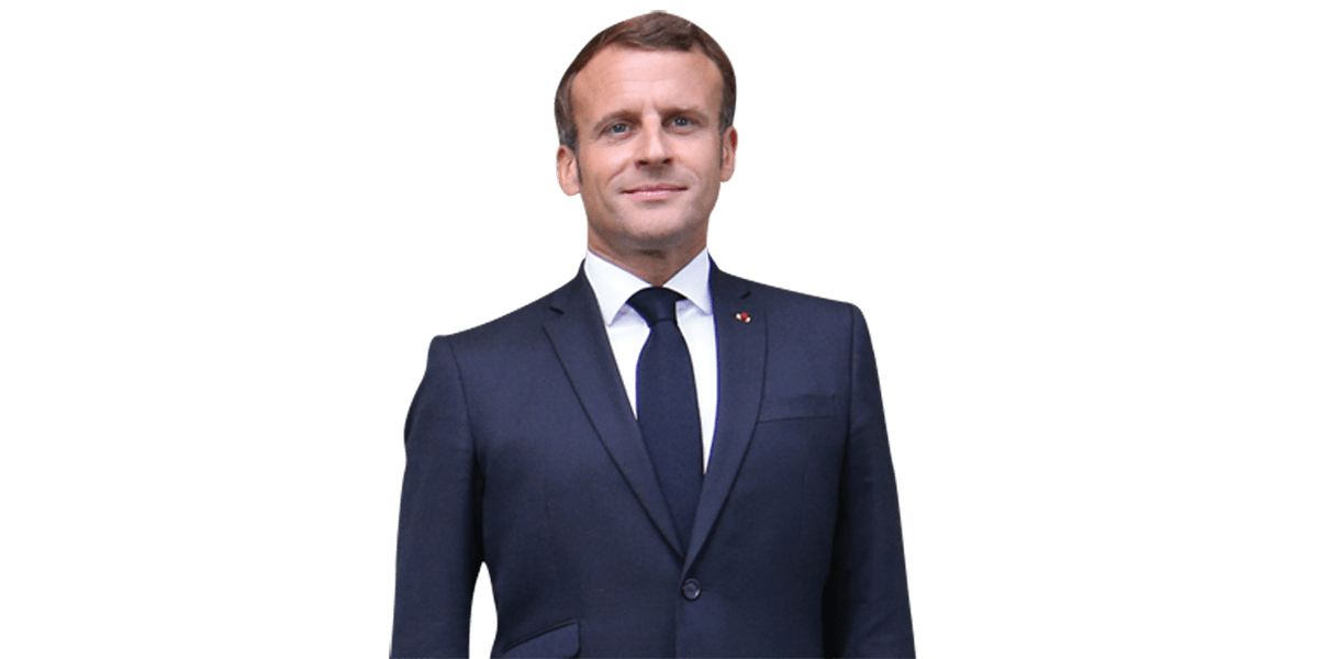 Celebrity Cutouts Emmanuel Macron Blue Suit Grandeur Nature 