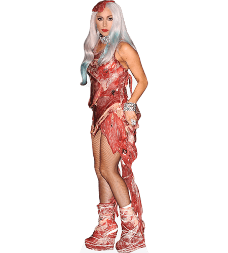 Stefani Germanotta (Meat Outfit) Pappaufsteller