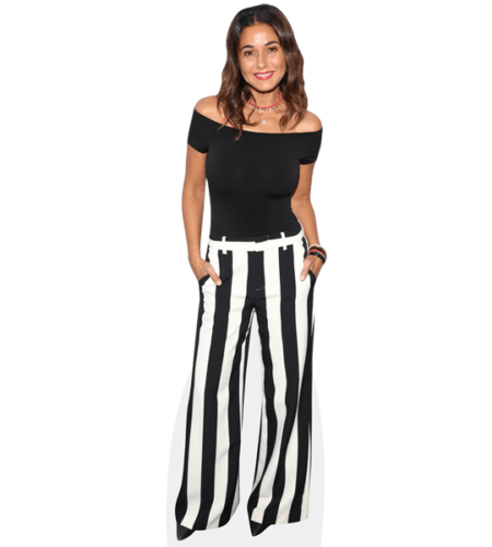 Emmanuelle Chriqui (Striped Trousers) Pappaufsteller