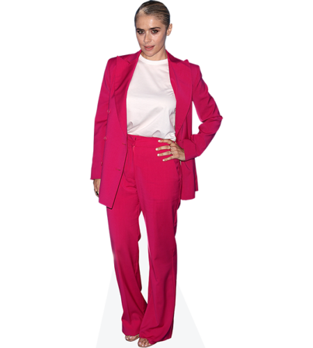 Greta Scarano (Pink Suit) Pappaufsteller