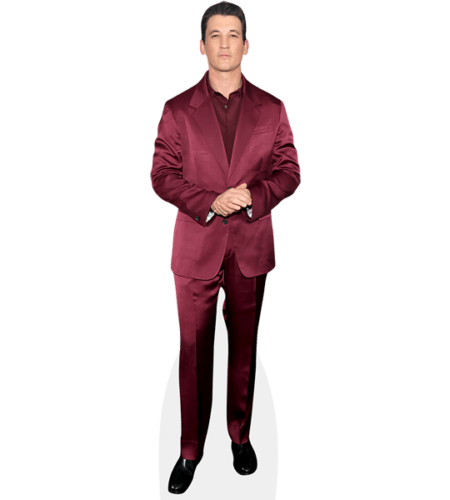 Miles Teller (Burgundy Suit) Pappaufsteller