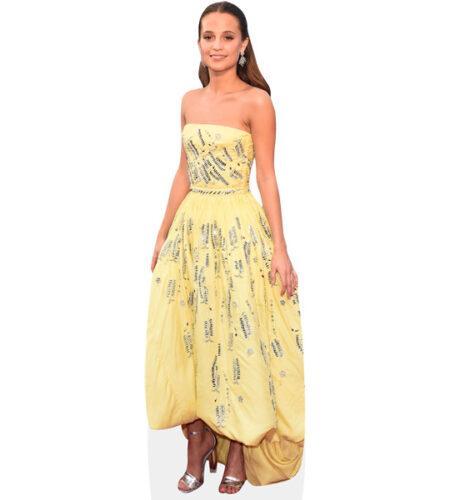 Alicia Vikander (Yellow Dress) Pappaufsteller