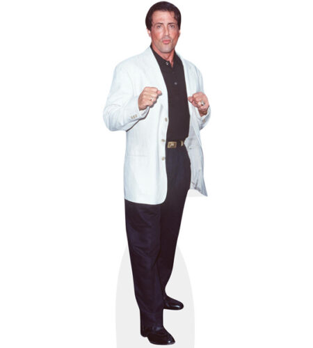 Sylvester Stallone (White Jacket) Pappaufsteller