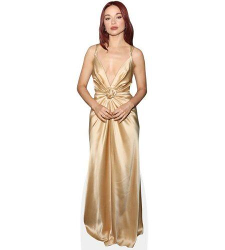 Crystal Reed (Gold Dress) Pappaufsteller