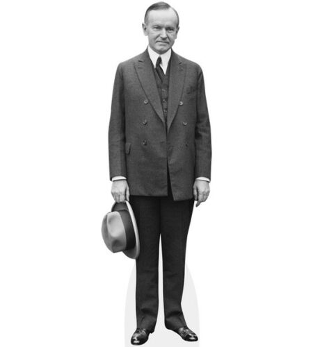 Calvin Coolidge (BW) Pappaufsteller