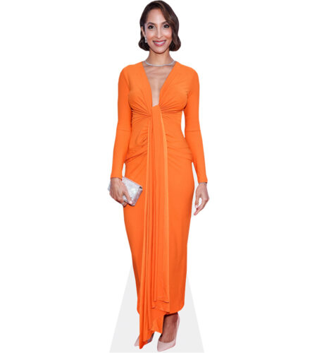 Christel Khalil (Orange Dress) Pappaufsteller