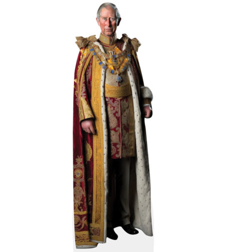 HM King Charles III (Robe) Pappaufsteller