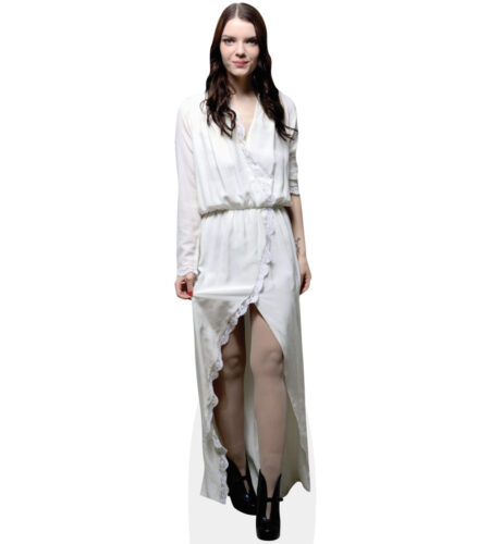Sianoa Smit-McPhee (White Dress) Pappaufsteller