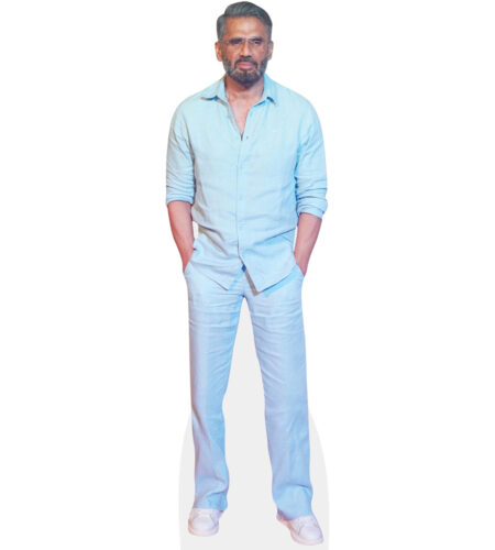 Suniel Shetty (Blue Outfit) Pappaufsteller