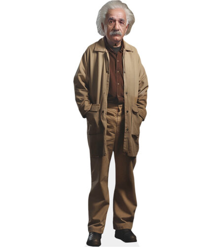 Albert Einstein (Beige) Pappaufsteller