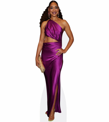Gina Torres (Purple Dress) Pappaufsteller