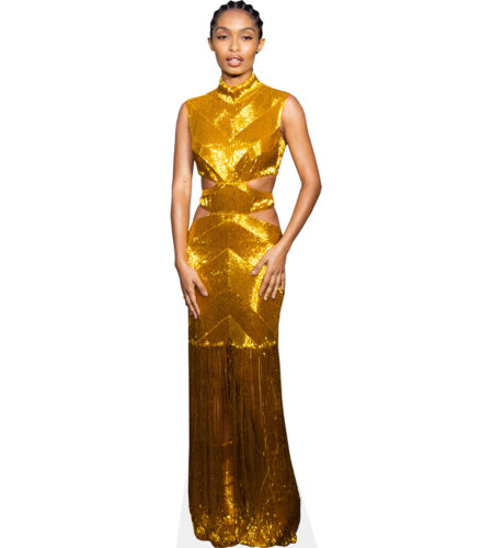 Yara Shahidi (Gold Dress) Pappaufsteller