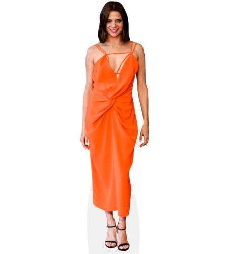 Macarena Gomez (Orange Dress) Pappaufsteller