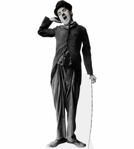 Charlie Chaplin (BW) Pappaufsteller