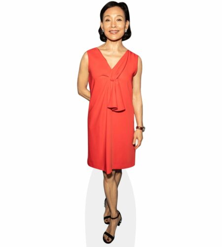 Joan Chen (Red Dress) Pappaufsteller
